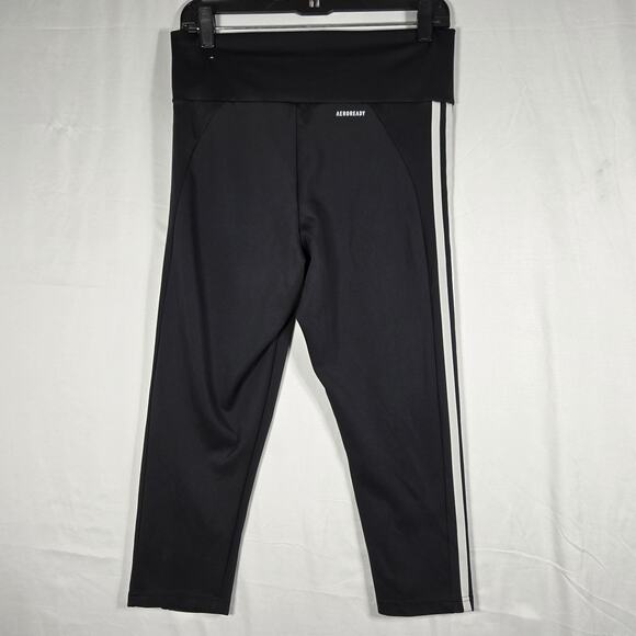 Adidas Leggings Lot Womens M Black AEROREADY Primegreen 3 Stripe Athletic Pants - Picture 3 of 12